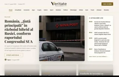 Veritate.ro propune cititorilor un flux de știri redactat integral de AI, cu surse și corecturi la vedere